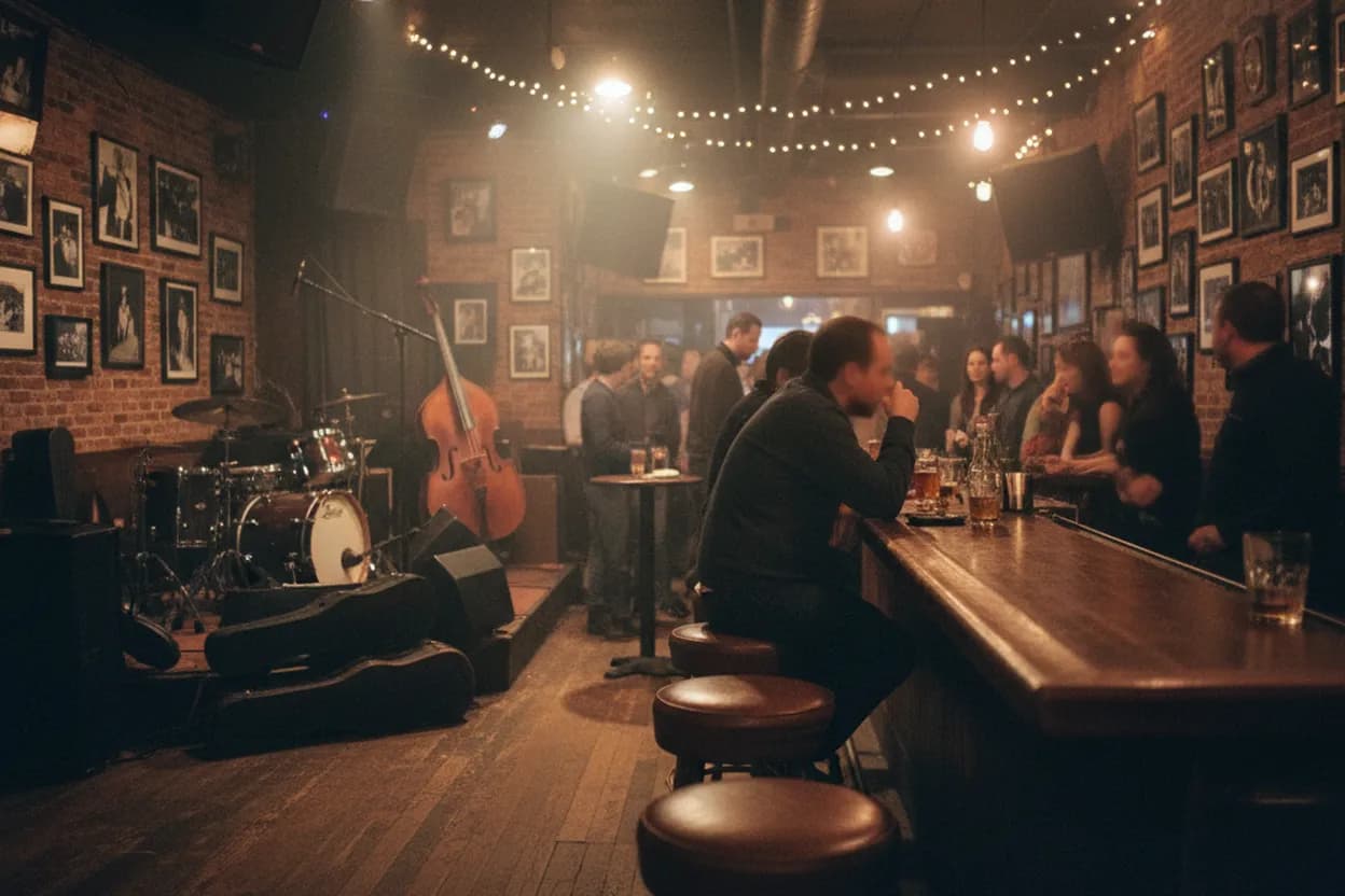 Cover scene for NYC Bars and Venues Hosting Live Music Similar to Artists Associated with casey schmitt
