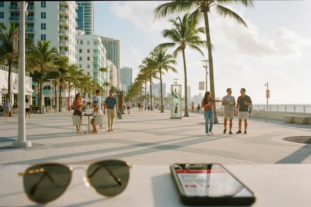 Realistic Miami scene for Miami Resy Guide for Booking Prime Weekend Tables