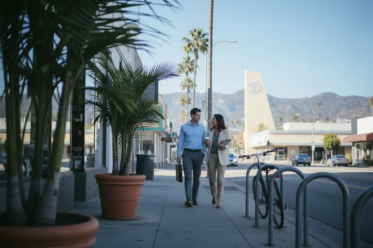 Practical city scene for LA IHOP Guide for Breakfast Meetings and Brunch