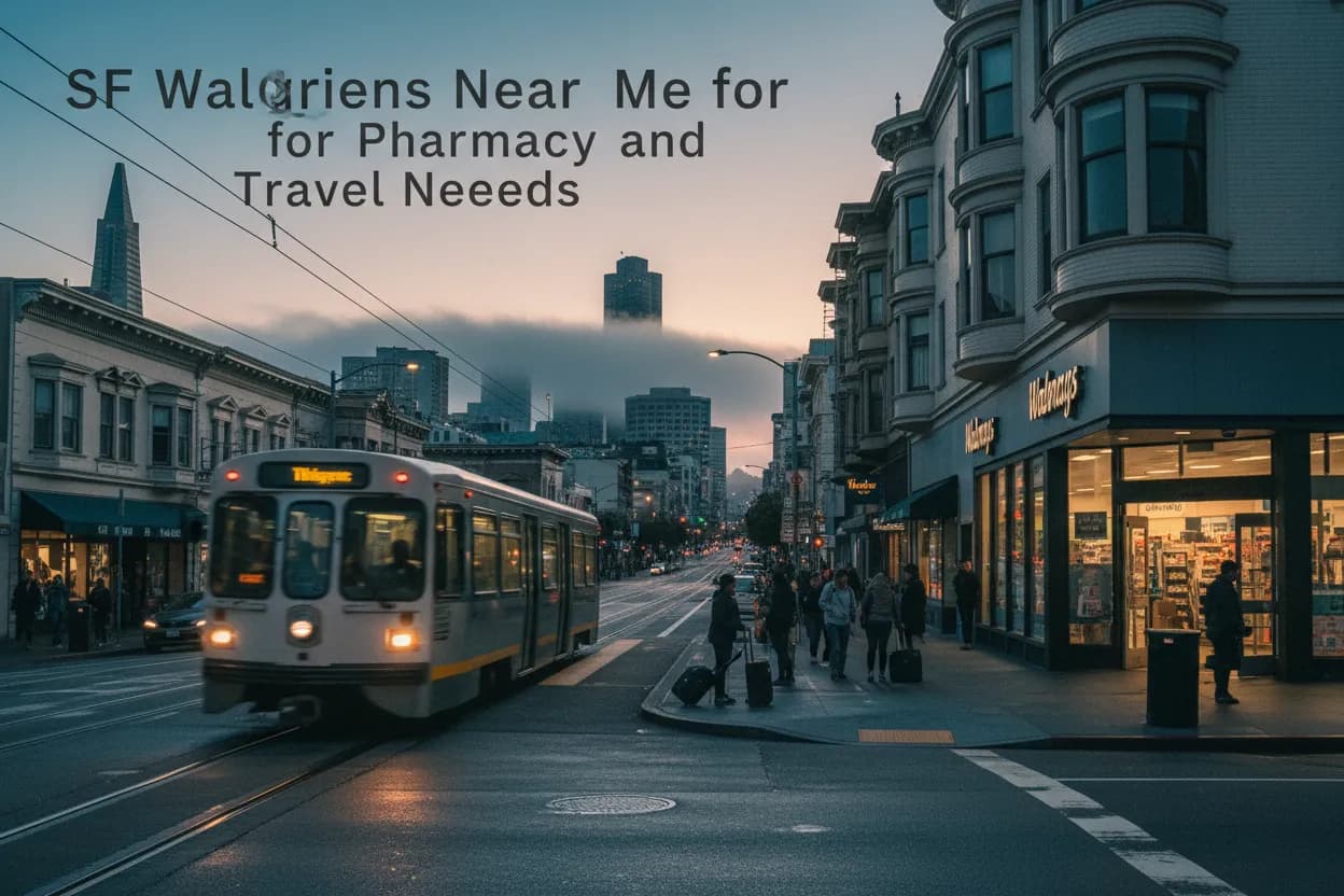 Realistic San Francisco scene for SF Walgreens Near Me for Pharmacy and Travel Needs