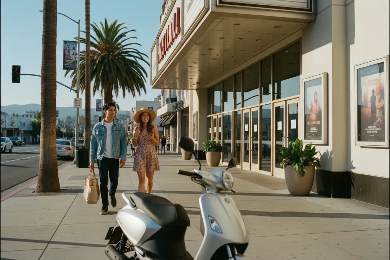 Practical city scene for LA Movie Theaters Near Me for Premium Screens