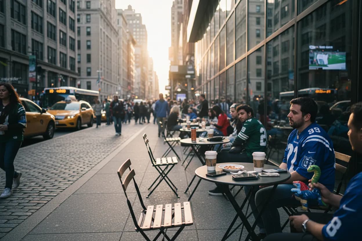 Local detail for snake in football helmet: Where NYC Fans Can Watch Together