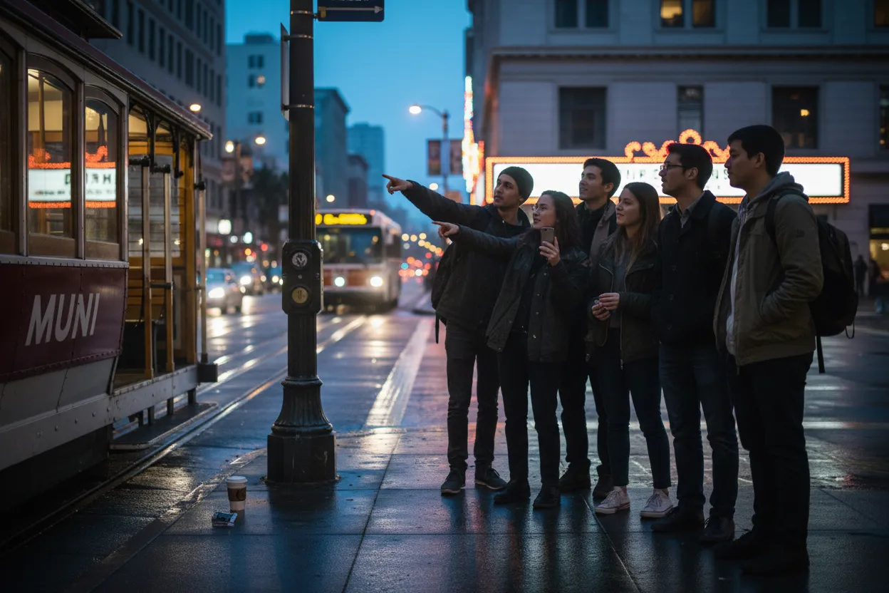 Realistic San Francisco scene for SF Concerts Near Me Tonight: Last-Minute Venue Search