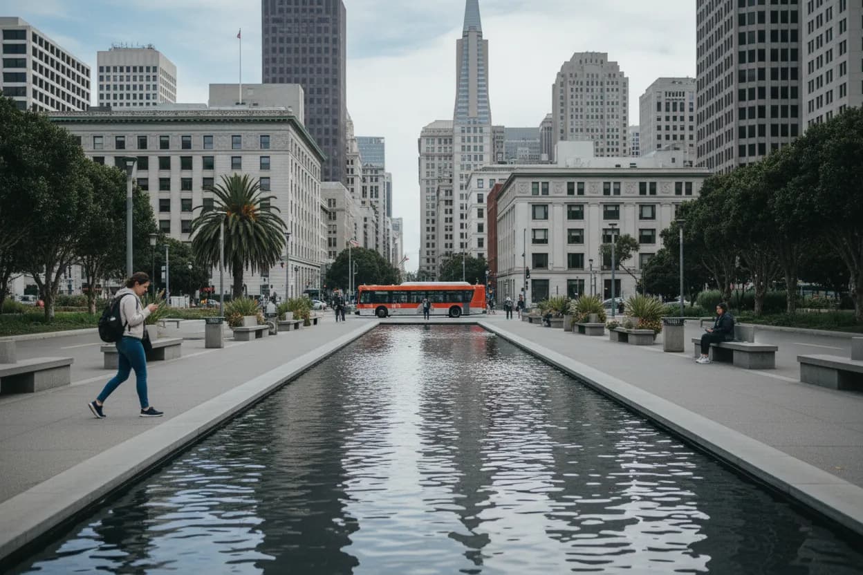 Practical city scene for reflecting pool: A Useful San Francisco City Guide