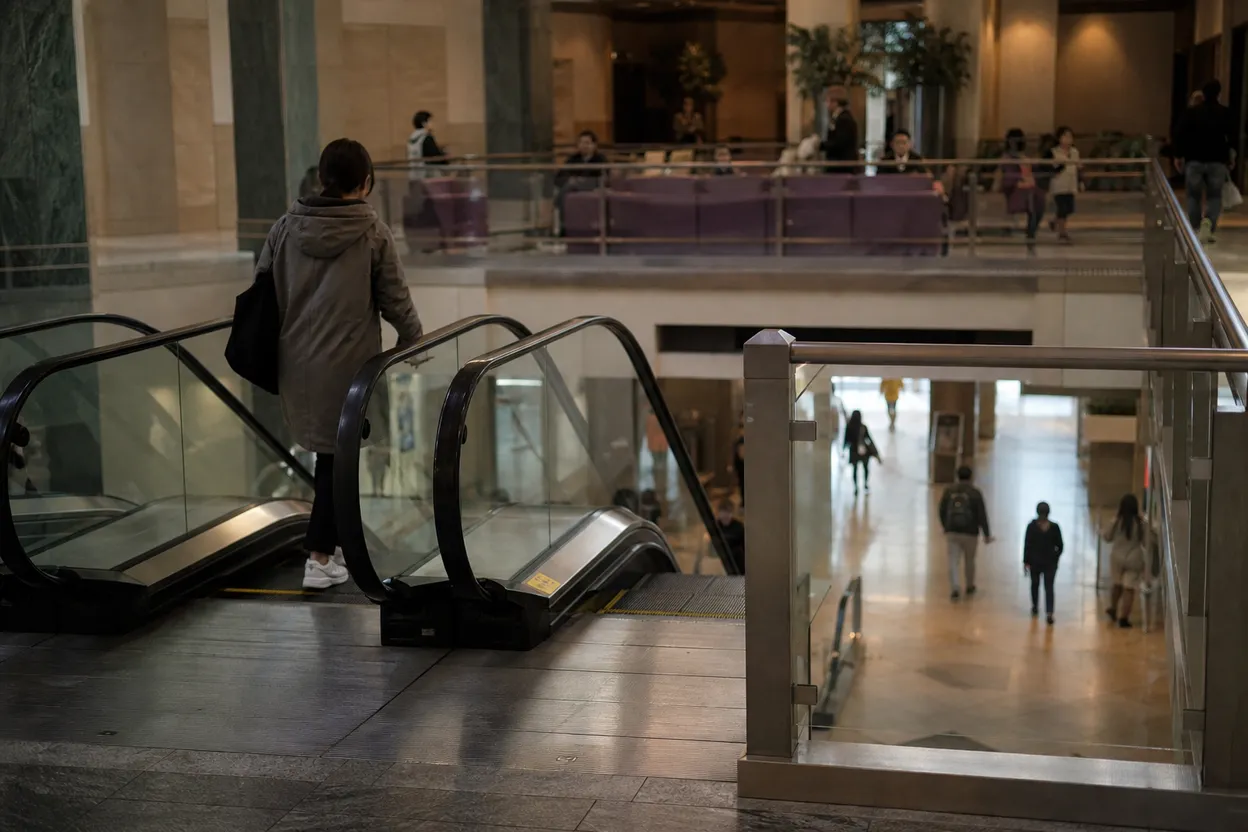 NYC experience scene for Staples Queens Place Mall Supply Run With Elevator Checks for Parents