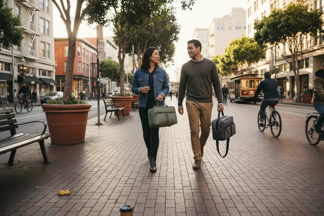 Practical city scene for San Francisco Best Lunch Boxes for Adult Office Days