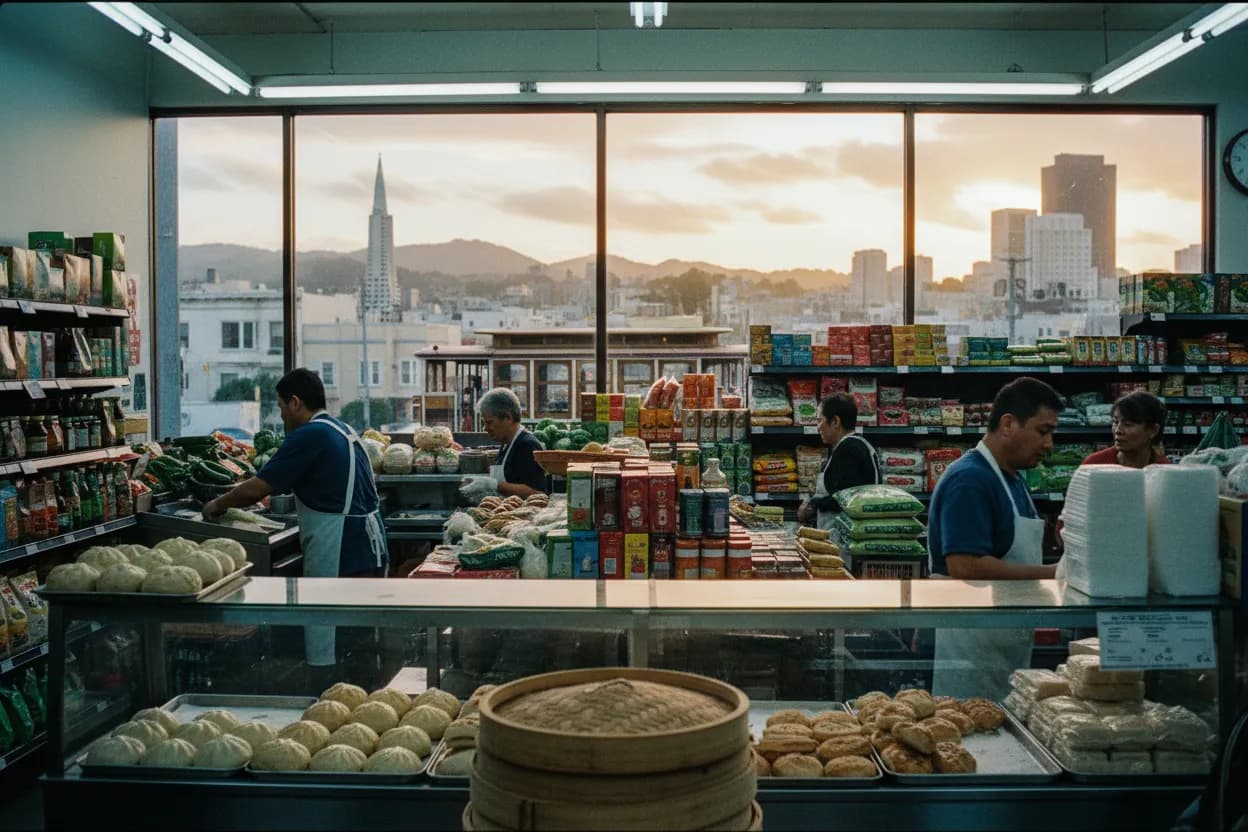 Realistic San Francisco scene for San Francisco 99 Ranch Guide for Asian Grocery Runs