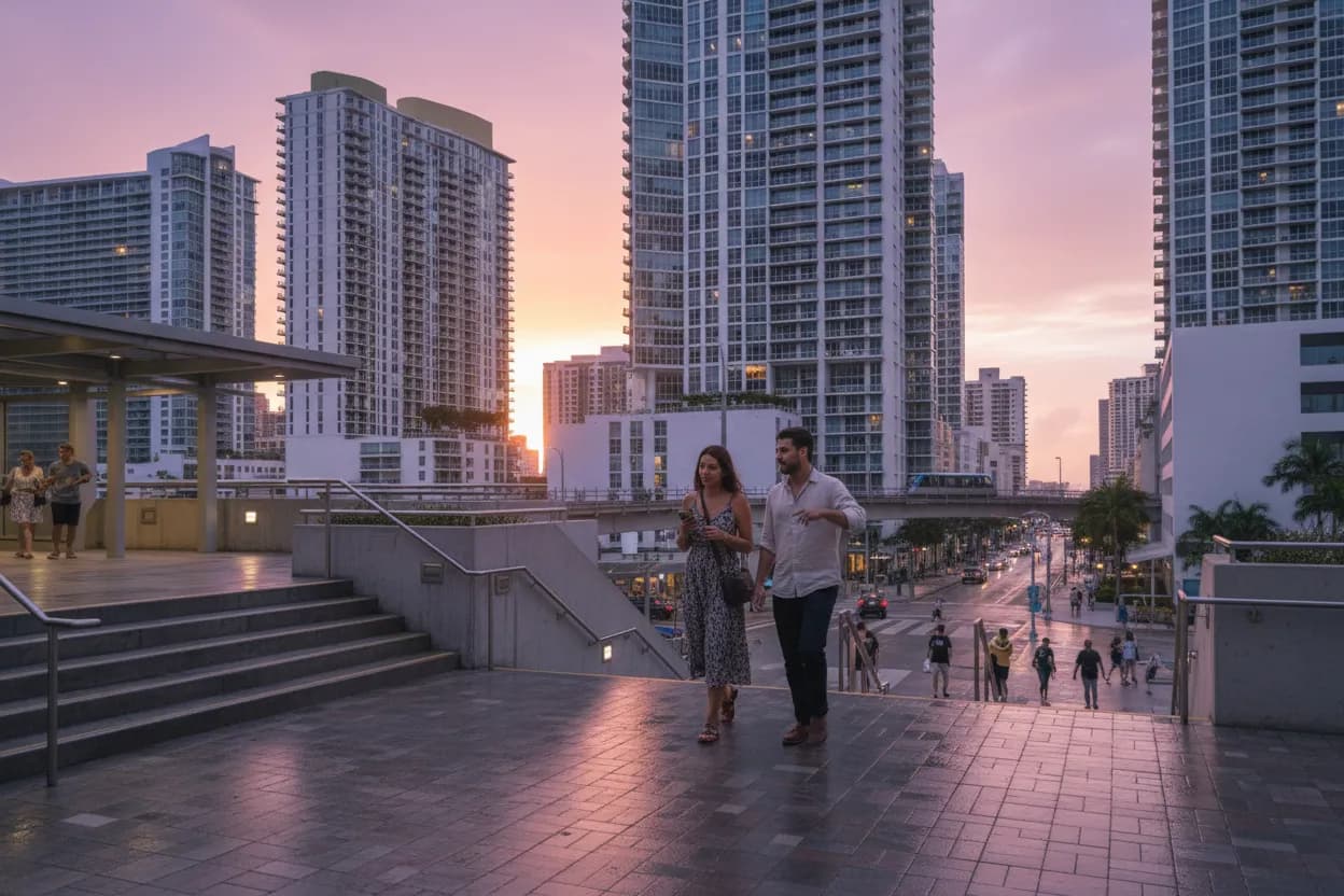 Practical city scene for dijonai carrington: A Miami Dinner Route With Backups