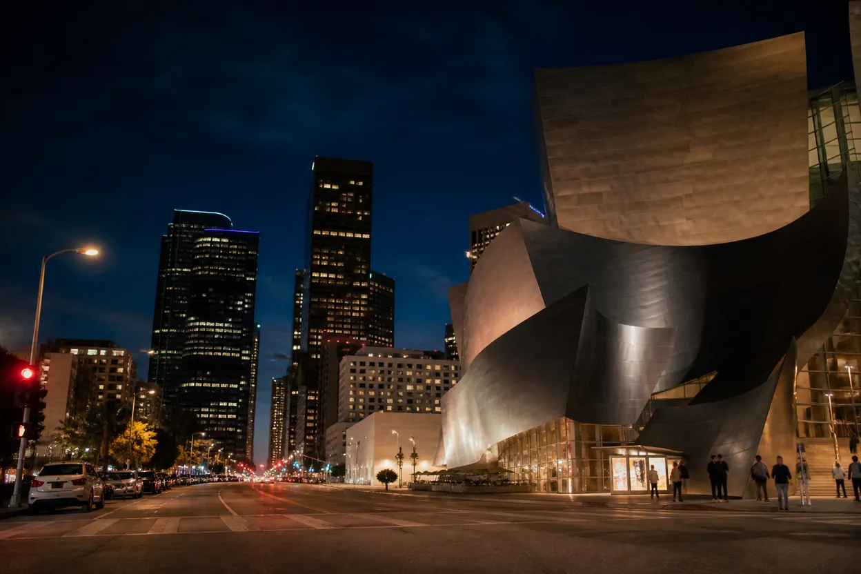 Realistic city scene for what time does my life with the walter boys come out: LA Guide