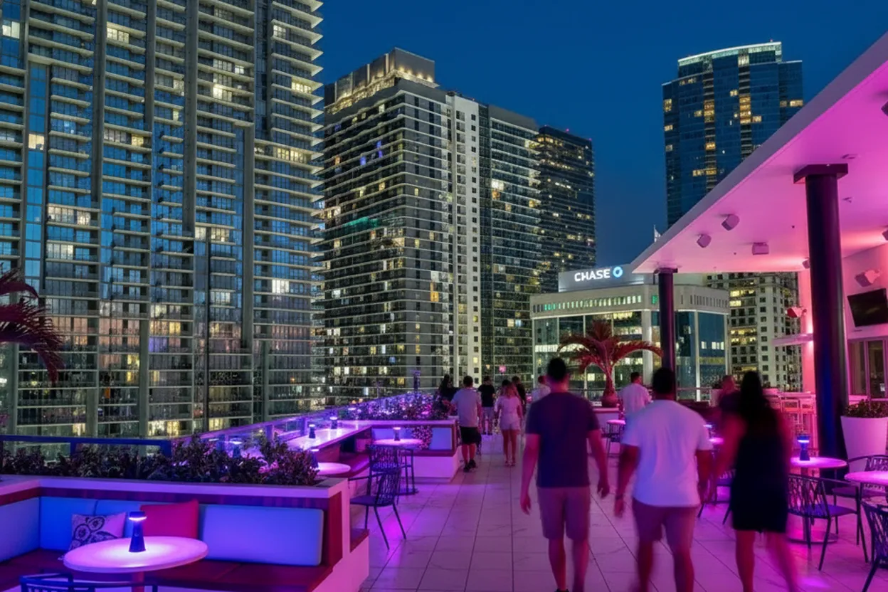 Miami experience scene for Miami Bar Watch Plan for giants vs rangers Tonight