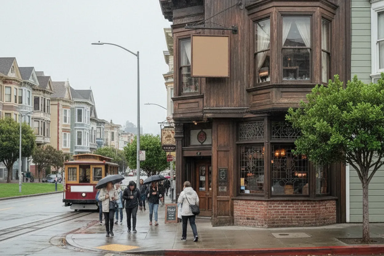 Cover scene for Where to Find British Pub Fare and BBC News in San Francisco