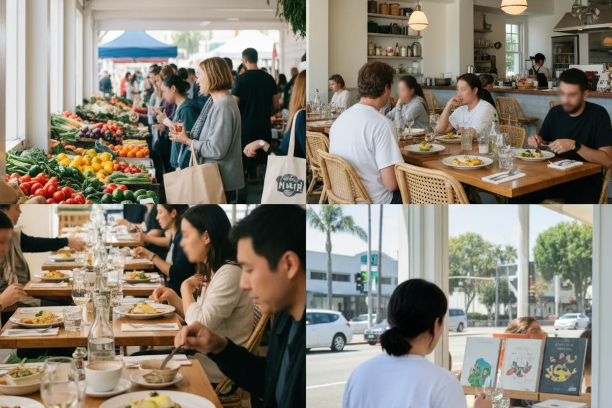 Los Angeles experience scene for Martha Stewart LA Brunch Markets and Cooking Stops