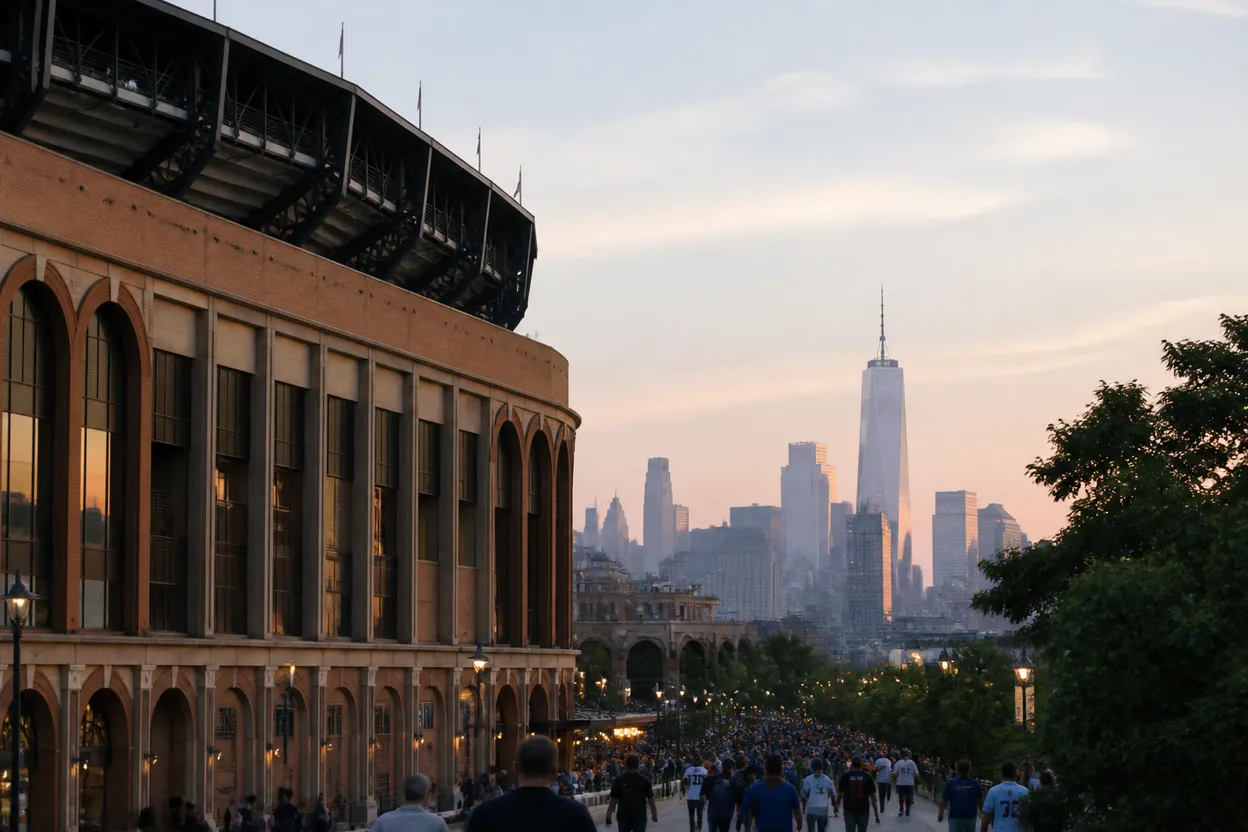 Realistic city scene for nationals vs phillies: NYC Baseball Viewing With Transit Backups