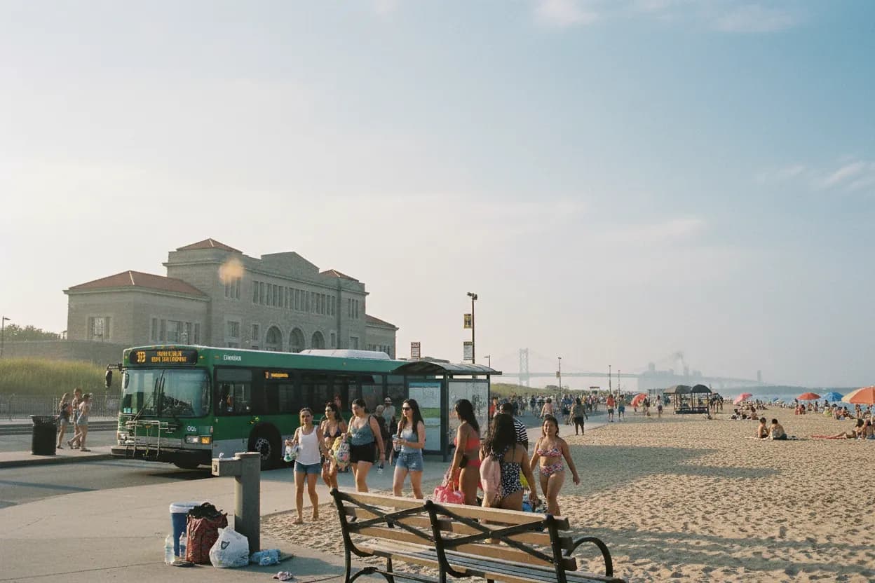 Realistic NYC scene for Orchard Beach NYC Guide for Car-Free Summer Beach Days