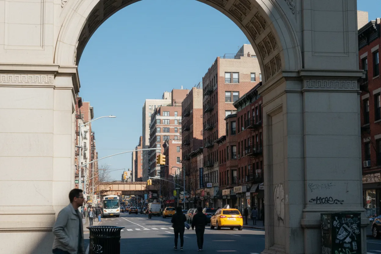 NYC experience scene for Sunnyside Arch Photo Walk for Friends Who Want Queens Without a Long Route