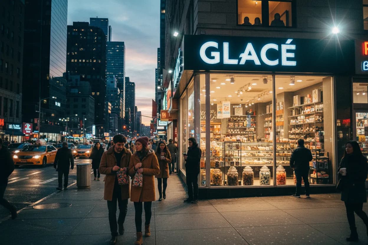 Realistic NYC scene for Glace NYC Guide for Dessert Runs and Candy Stops
