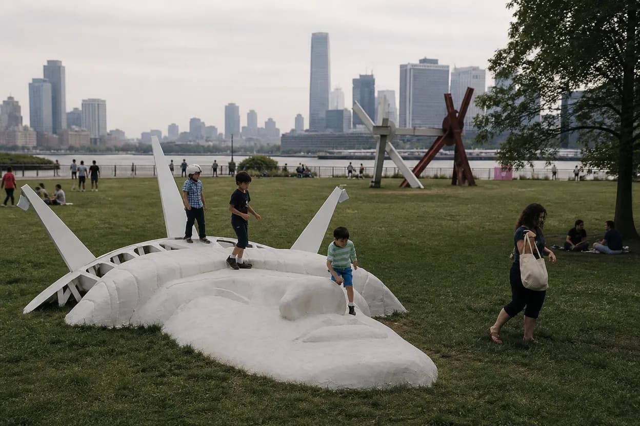Cover scene for NYC's Turbine Blade: Discovering Public Art Installations in the City