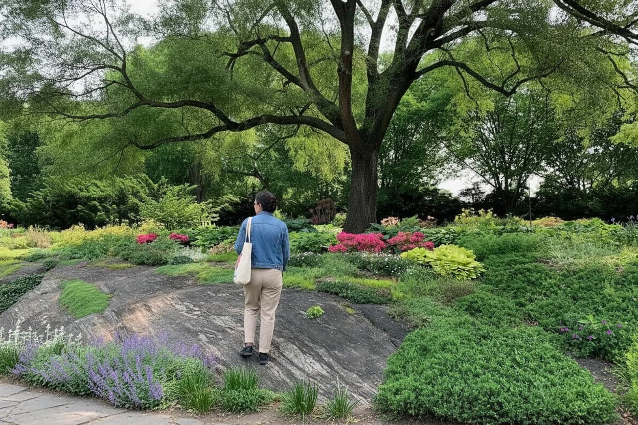 NYC experience scene for Fort Tryon Heather Garden Benches When You Need Free Shade, Not Museum Time