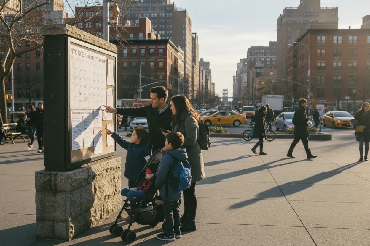 Realistic NYC scene for NYC DOE Calendar Guide for Family Weekend Planning