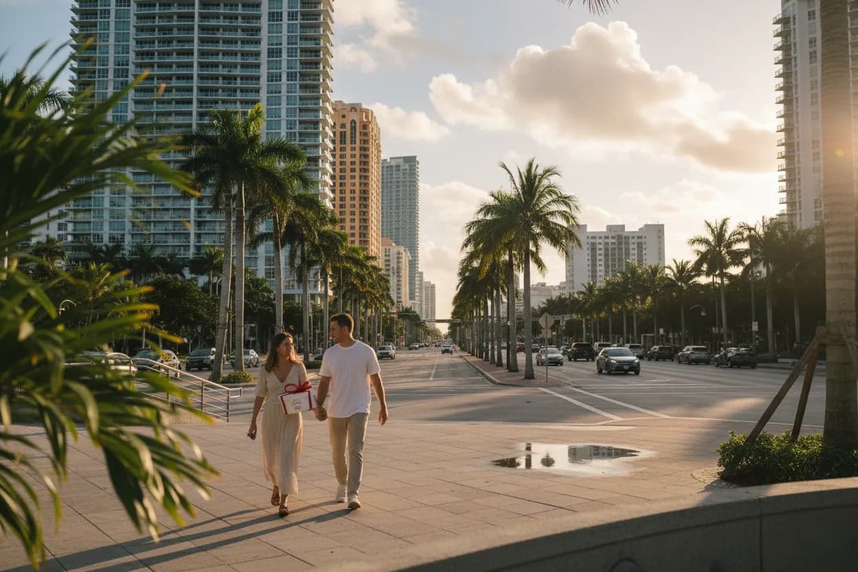 Practical city scene for Miami Nothing Bundt Cakes Guide for Birthday Dessert Runs