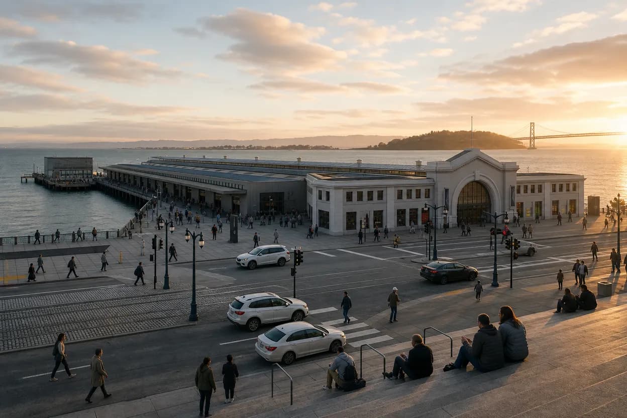 Cover scene for solar eclipses: SF Science Museum and Sunset Walk Guide