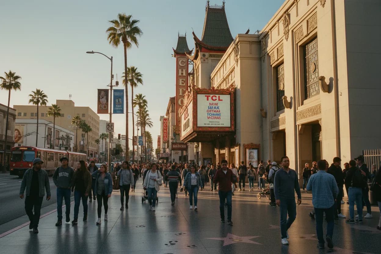 Realistic Los Angeles scene for LA IMAX Guide for 70mm Movie Fans