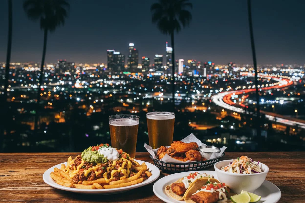 Realistic city scene for overwatch patch notes: A Los Angeles Night Out With Backups