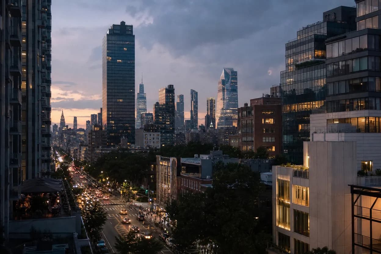 Realistic city scene for samara weaving: Where NYC Groups Can Eat Smoothly