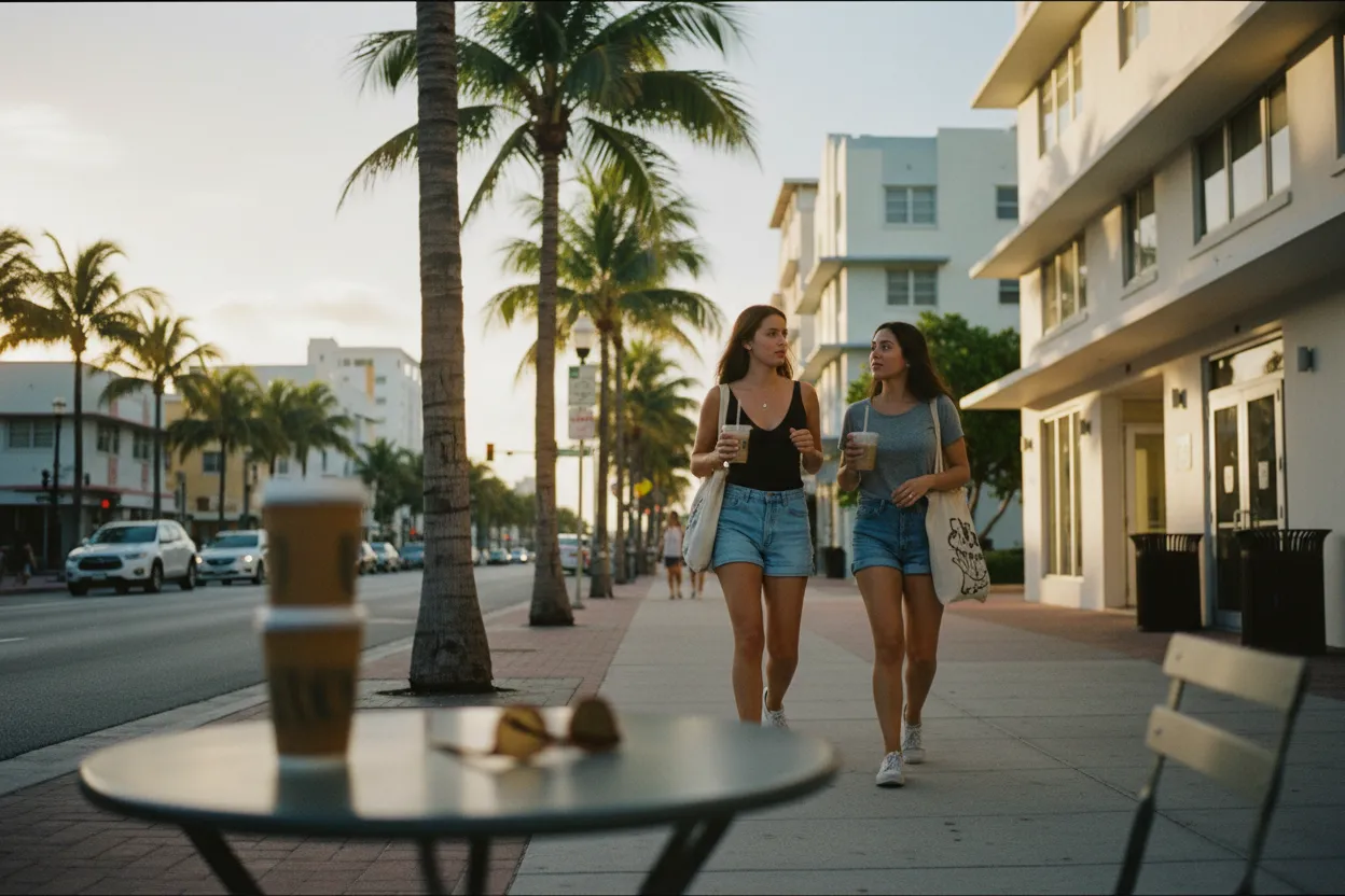 Practical city scene for Best Breakfast Near Me in Miami Before the Heat