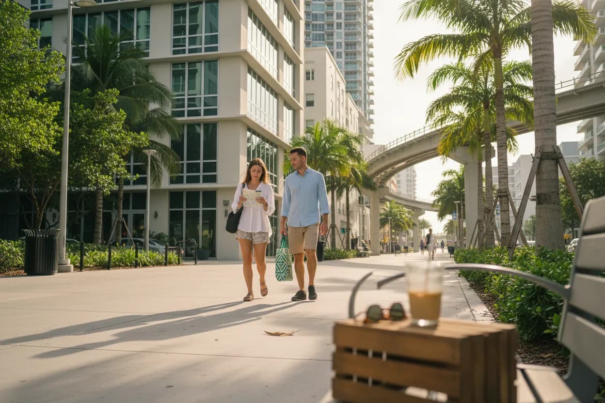 Practical city scene for Miami CAVA Near Me for Light Mediterranean Meals