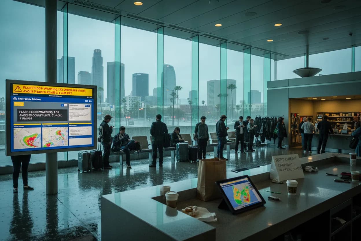 Local detail for LA Flash Flood Warning Guide for Commuters and Drivers