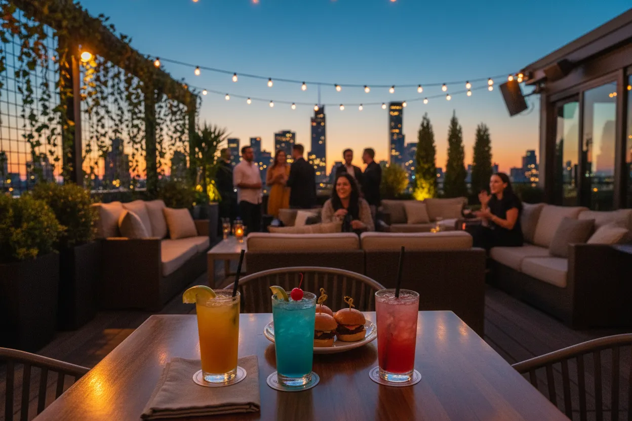 Realistic NYC scene for Somewhere Nowhere NYC Guide for Rooftop Drinks and Dancing