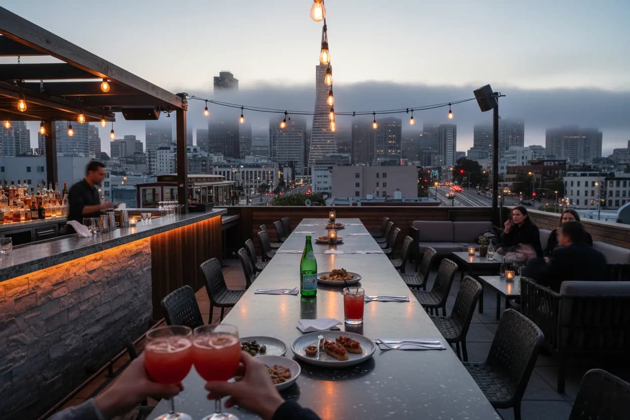 Local detail for Cavana San Francisco Guide for Rooftop Drinks and Dinner