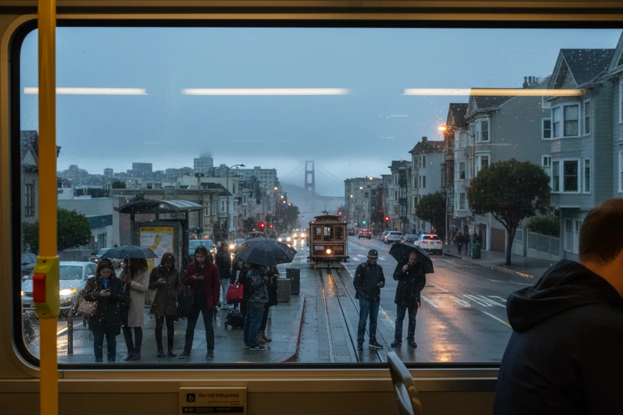 Realistic city scene for storm: A Free San Francisco Day With Backups