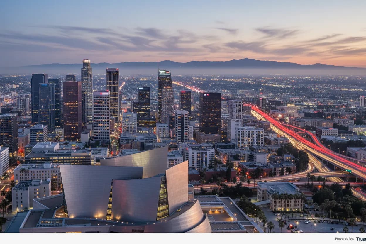 Realistic city scene for child bison encounter yellowstone: A Los Angeles Dinner Route With Backups