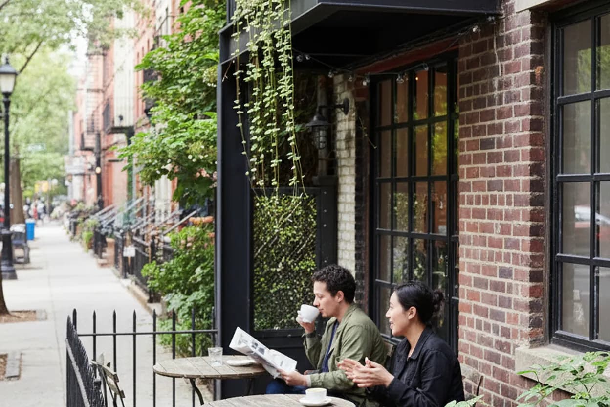 Cover scene for Cafe Carmela in Carroll Gardens for a Parent Lunch With Stroller Math