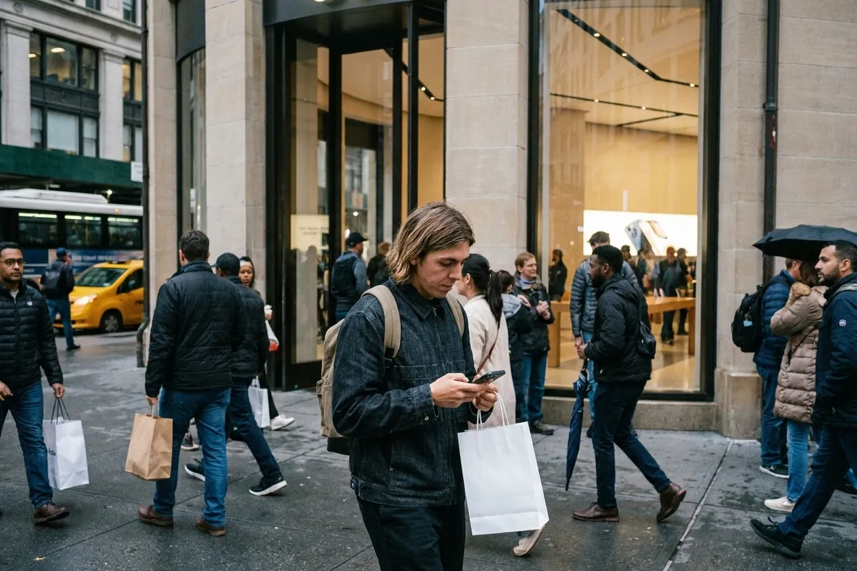 NYC experience scene for NYC Apple Stores: How to Check iPhone 18 Pro Rumored Features and Availability