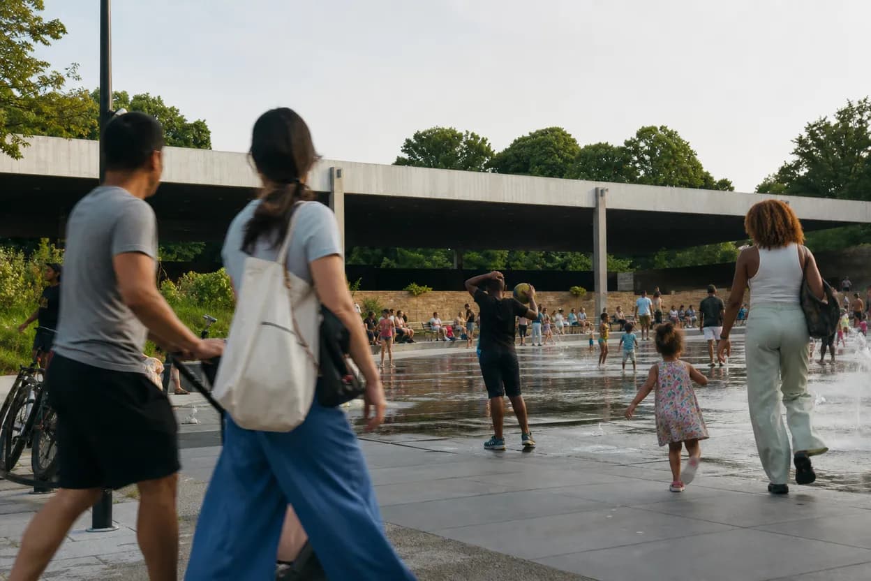 NYC experience scene for LeFrak Center Splash Pad Math: A Prospect Park Cooldown Before Dinner