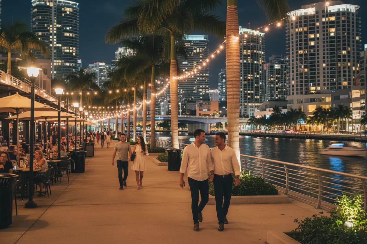 Realistic Miami scene for Miami Reservations Guide for Birthday Dinners and Date Nights