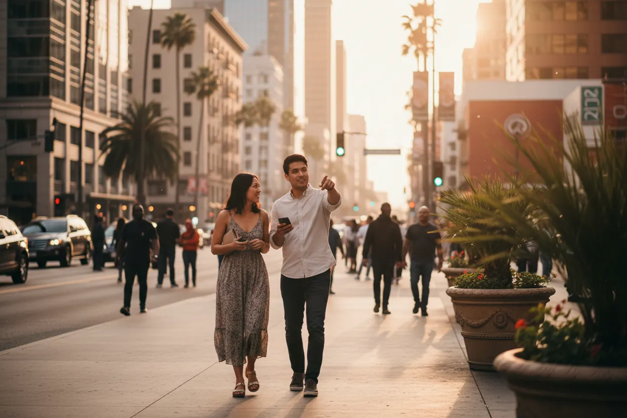 Practical city scene for LA Reservations Guide for Birthday Dinners and Date Nights