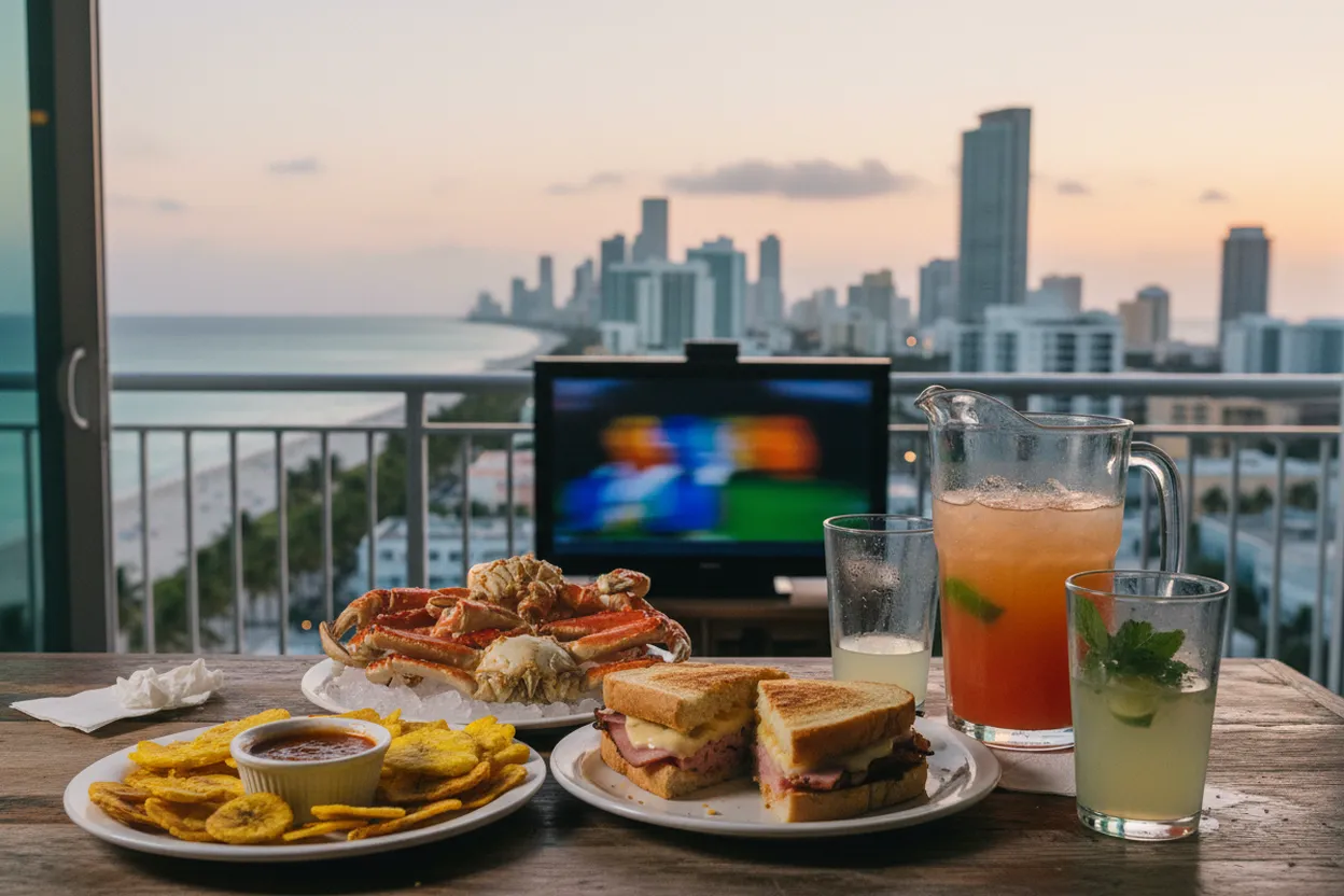 Realistic city scene for george lombard jr: Where Miami Fans Can Watch Together