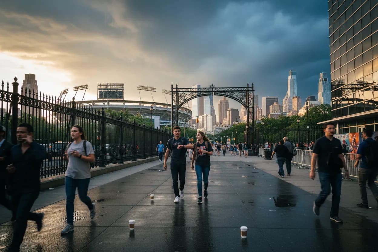 Practical city scene for sky vs storm: A NYC Sports and Social Plan