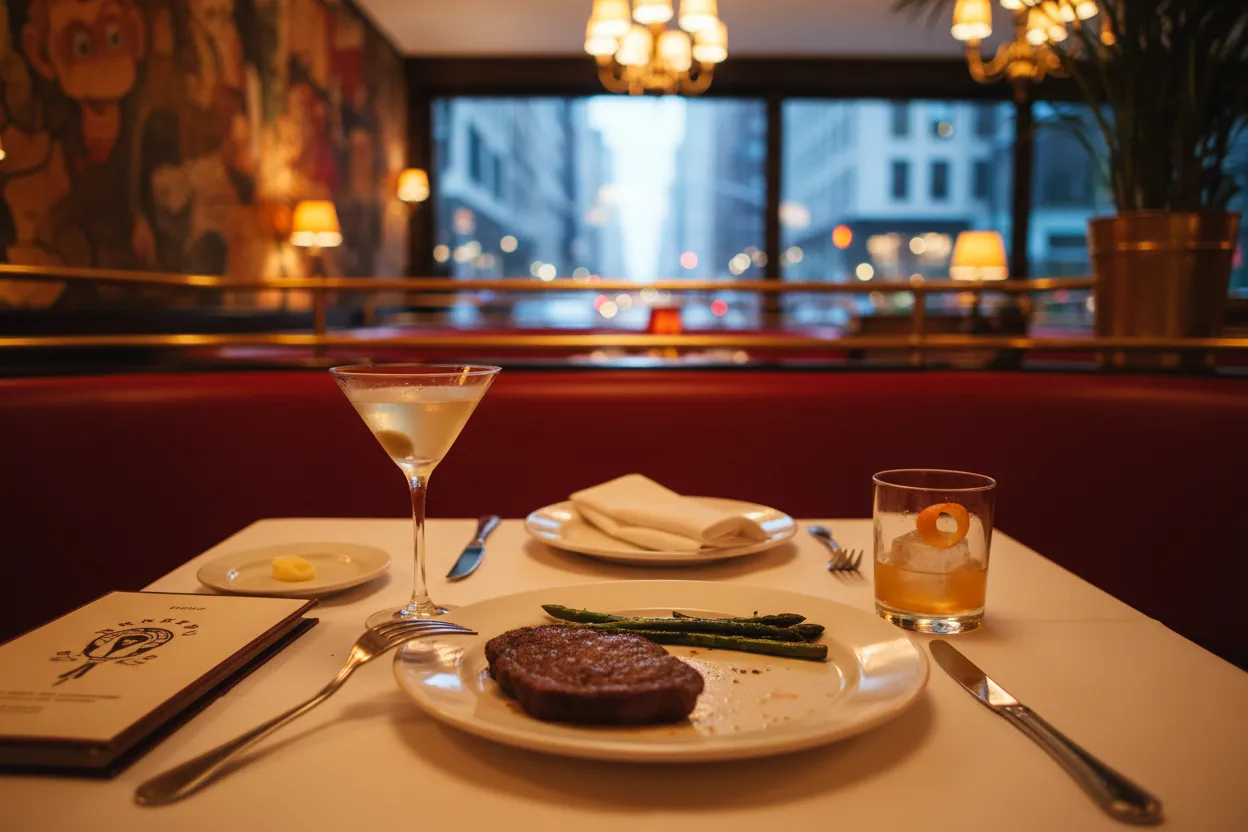 Realistic NYC scene for Monkey Bar NYC Guide for Midtown Dinner and Drinks
