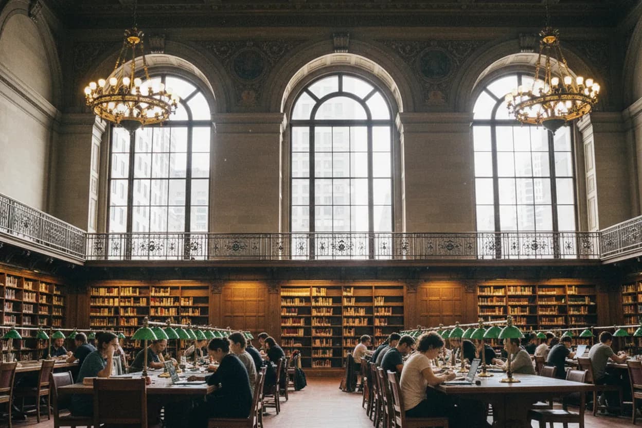 Cover scene for Verify jocelyn benson news at NYPL civic research desks