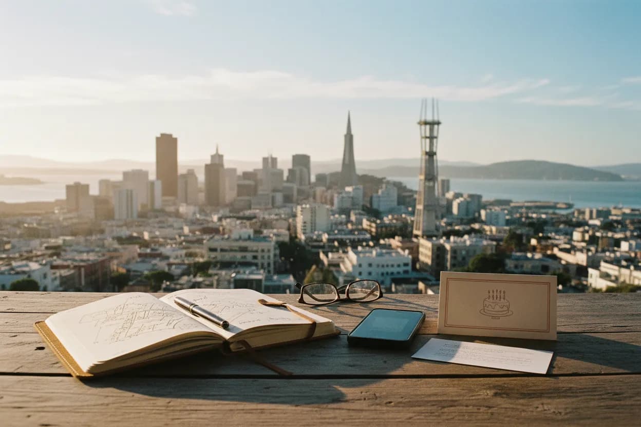Realistic San Francisco scene for San Francisco Reservations Guide for Birthday Dinner Plans