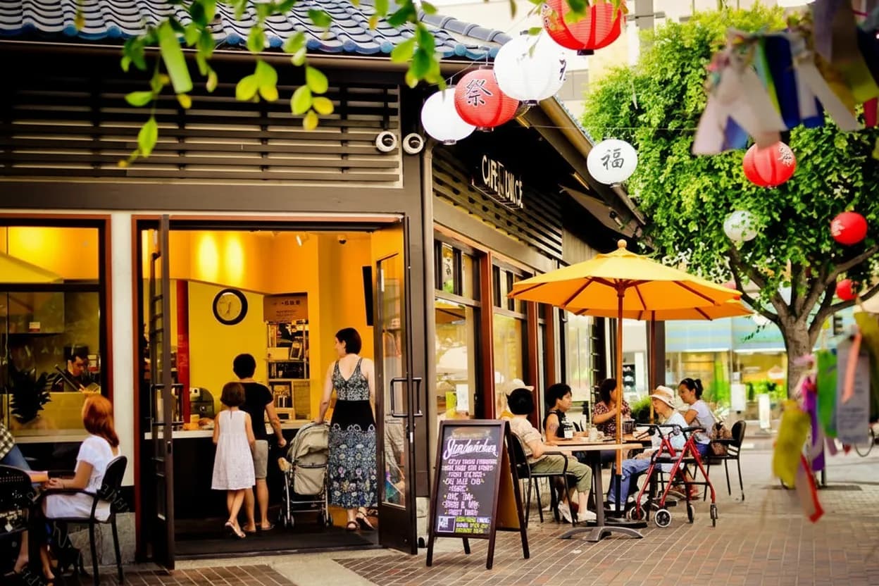 Los Angeles experience scene for new york times Reading Plan at Little Tokyo Coffee Stops