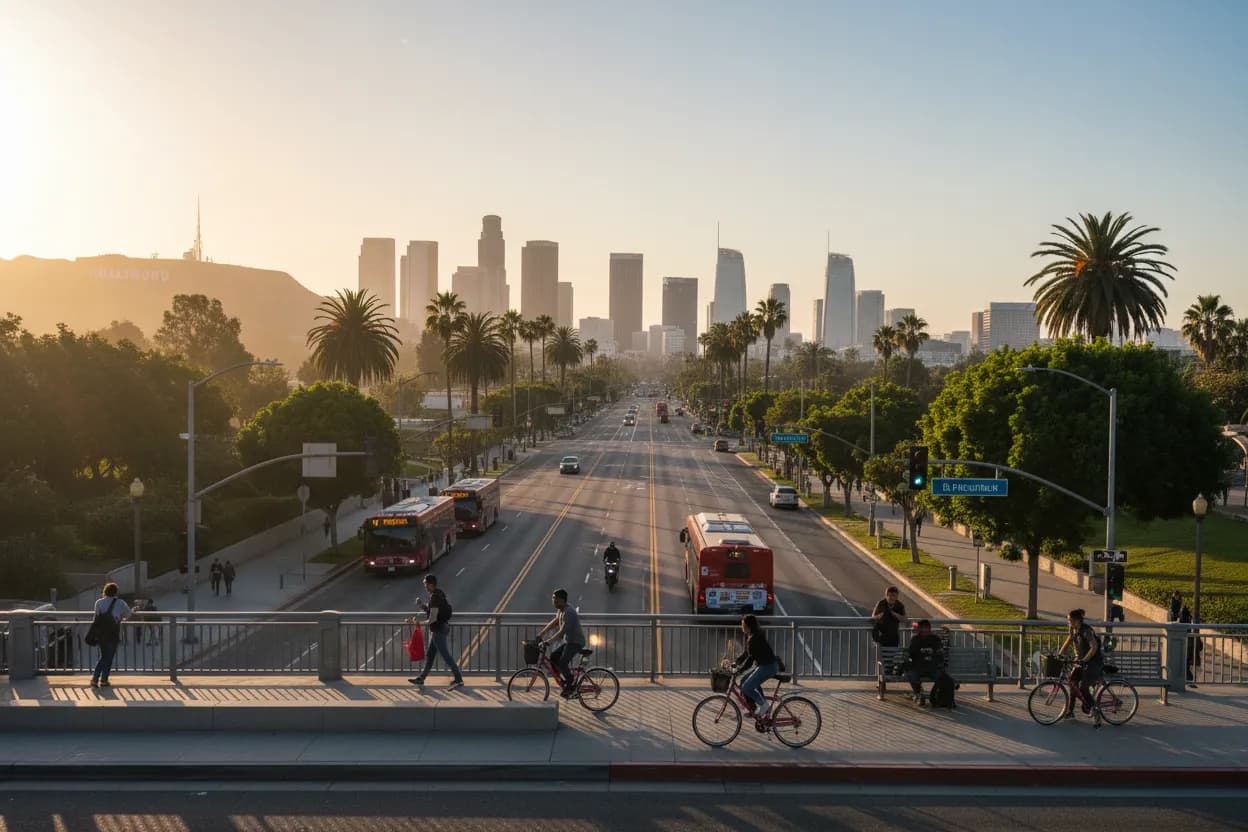 Realistic city scene for john thune senate gop support: Free Los Angeles Culture and Outdoor Stops