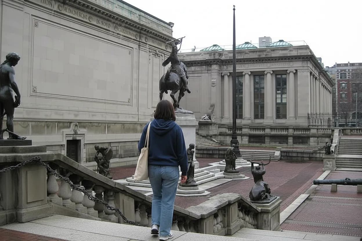 NYC experience scene for Hispanic Society Museum Courtyard Reset: An Uptown Art Stop Before Broadway Dinner
