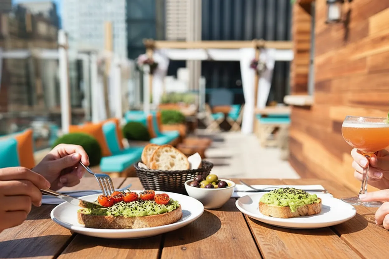 Editorial detail for Haven Rooftop Near Times Square When Theater Friends Need One Easy Elevator