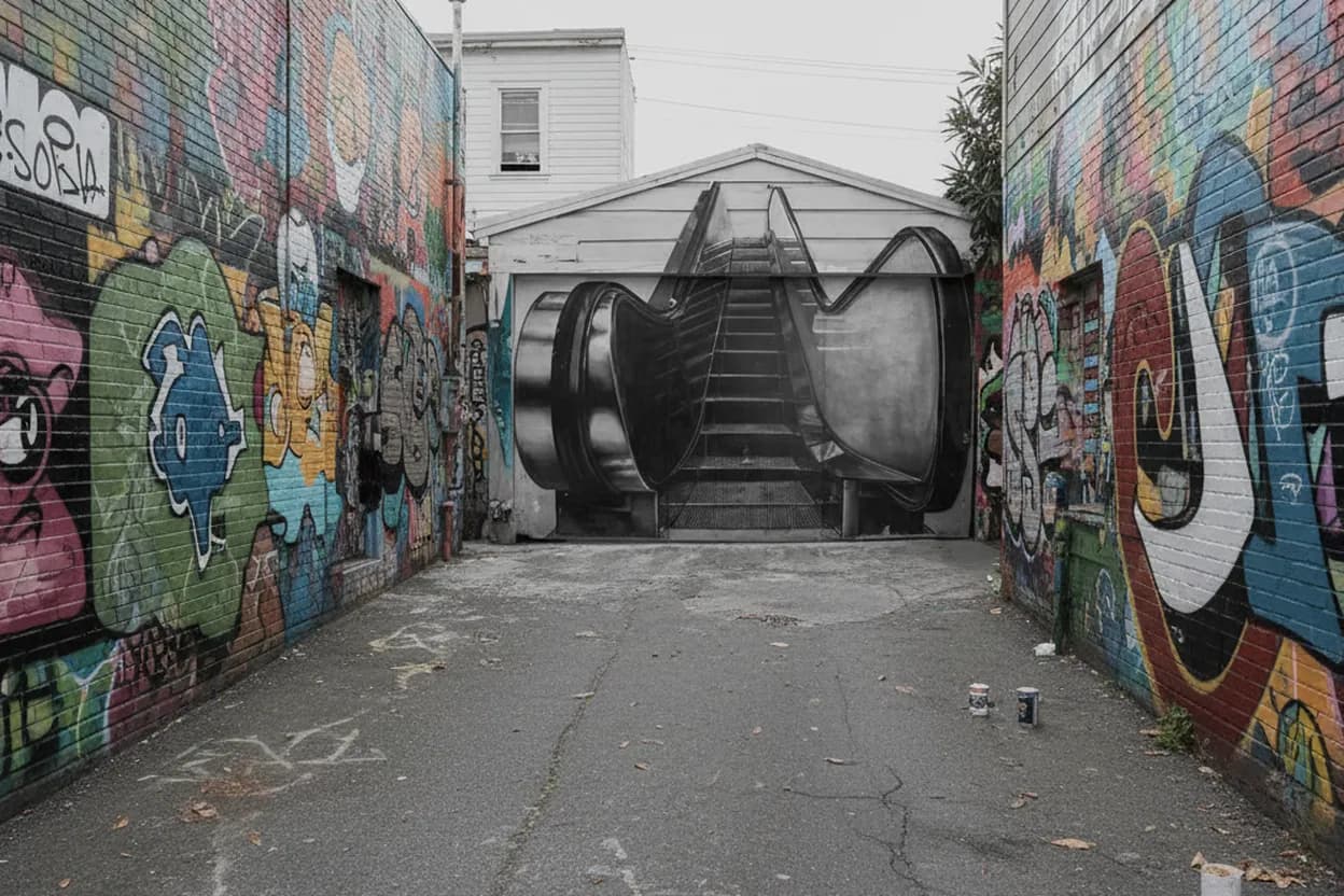 Cover scene for beast of reincarnation Mission Murals Public Art Walk Plan